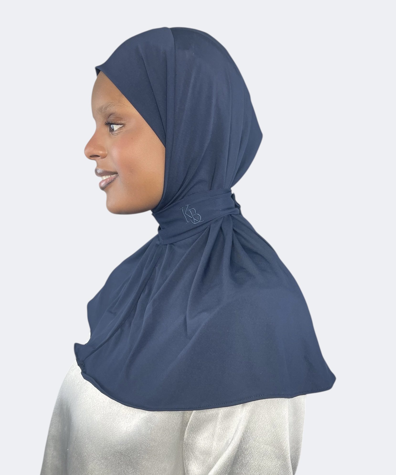 Instant Hijab Navy Blue – Image 2
